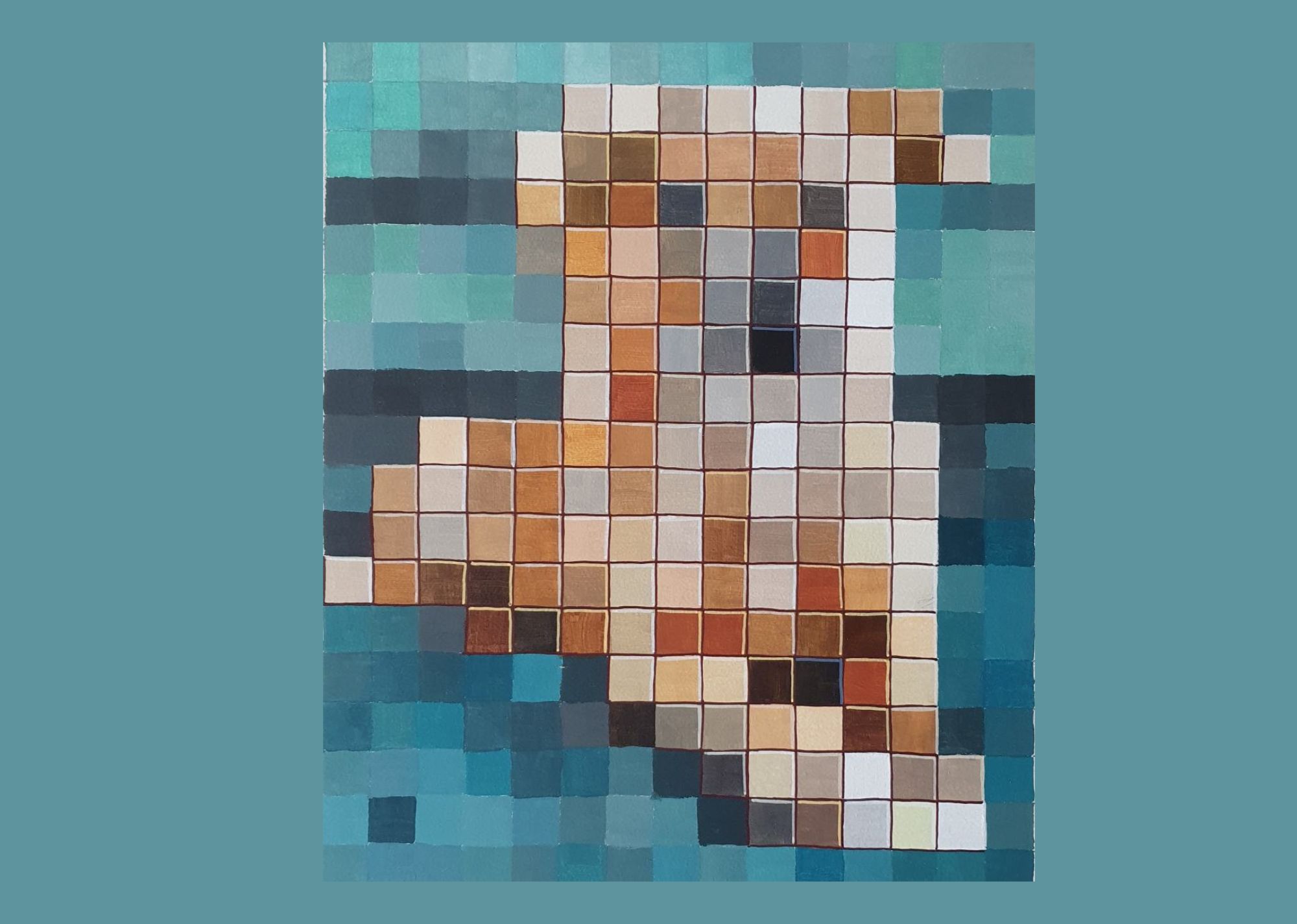Lea pixel art 40x50 cm
